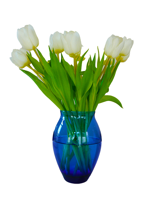vase of spring flowers