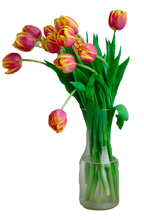 vase of spring flowers